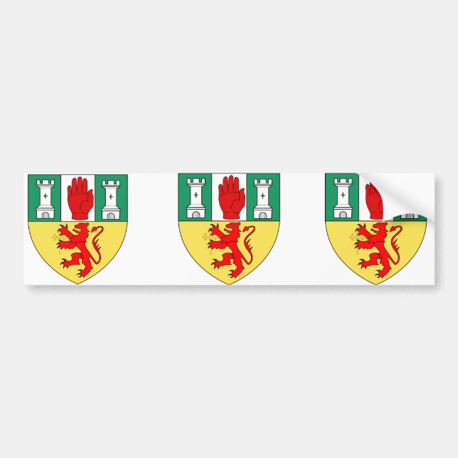 Antrim arms, Ireland Bumper Sticker (Front)