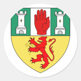 Antrim arms, Ireland Classic Round Sticker