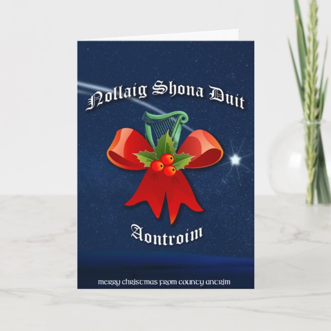 Antrim Irish Christmas Card - Nollaig Shona Duit (Front)