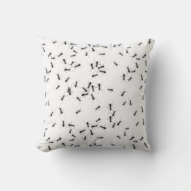 Ants all Over the place Throw Pillow (Front)