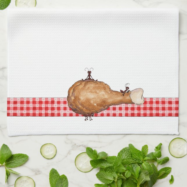 Ants and Chicken - Kitchen Towel (Folded)