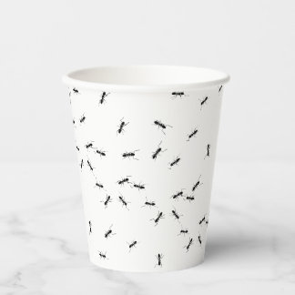 Ants prank paper cups