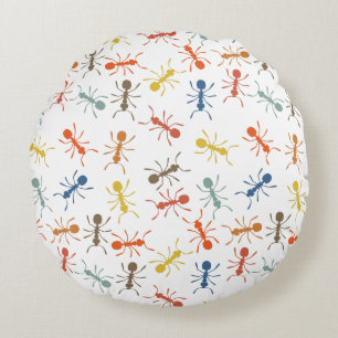Ants Round Pillow