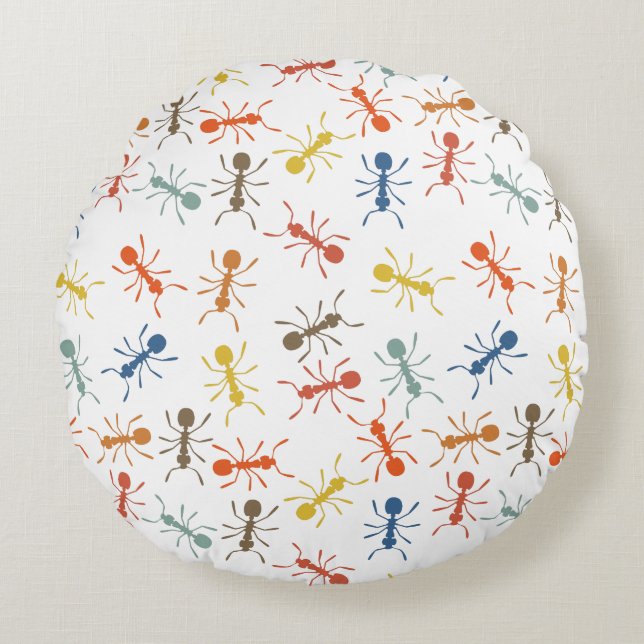 Ants Round Pillow (Front)