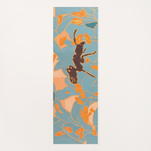 Ants with Blue flowers Autralian Flora Yoga Mat