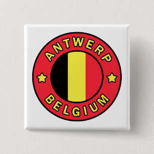 Antwerp Belgium 2 Inch Square Button