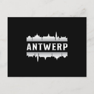 Antwerp Belgium City Skyline Cityscape Funny Gift Postcard