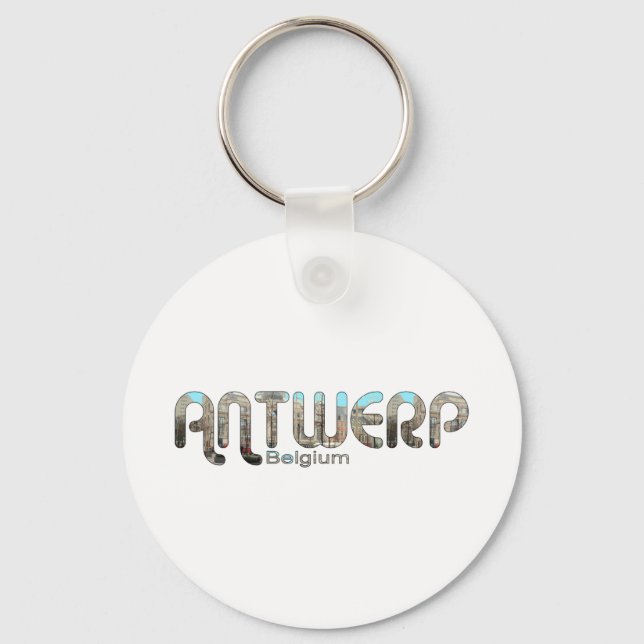 Antwerp, Belgium Keychain (Front)