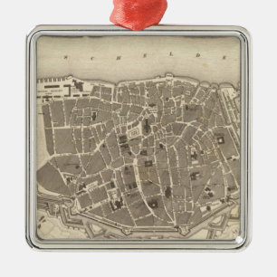 Antwerp, Belgium Metal Ornament