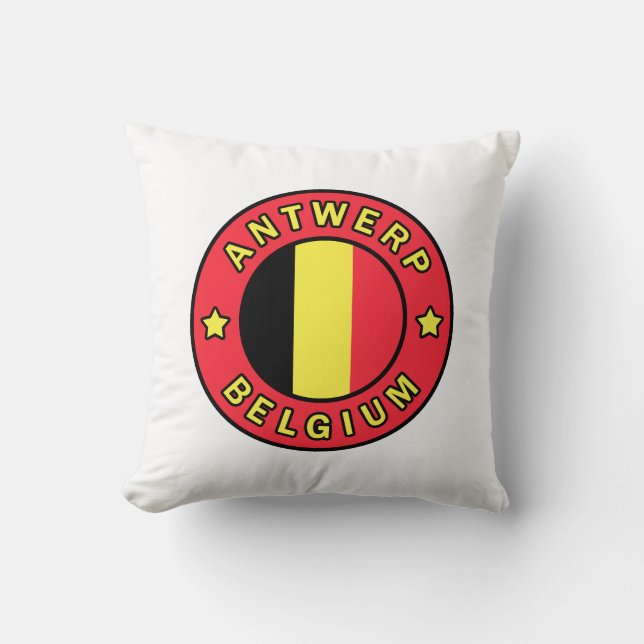 Antwerp Belgium Throw Pillow (Front)