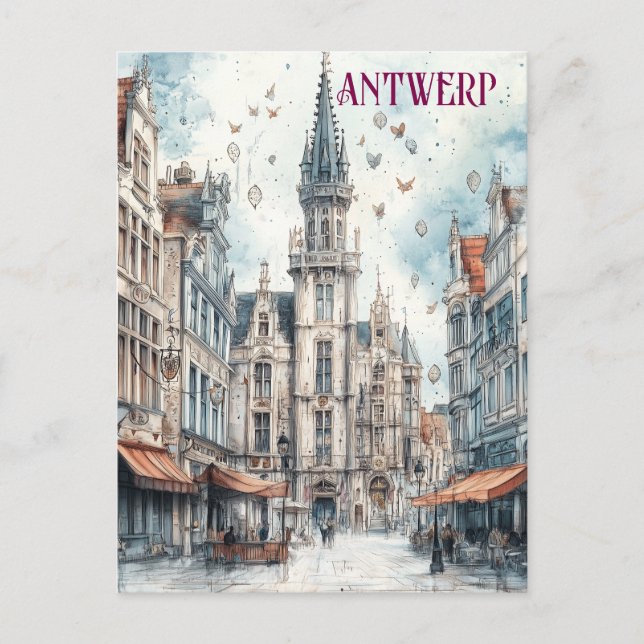 Antwerp Belgium Travel Postcard (Front)