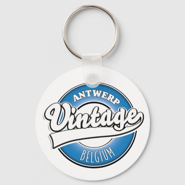 Antwerp belgium vintage logo keychain (Front)
