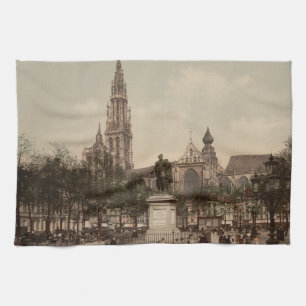 Antwerp Catherdral, Antwerp, Belgium Kitchen Towel