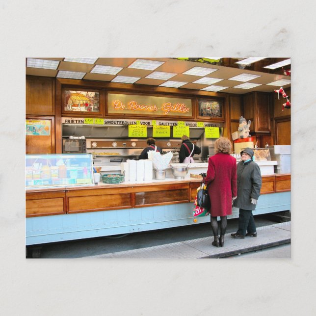 Antwerp, fast food, Belgian style, Postcard (Front)