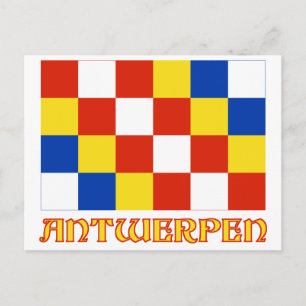 Antwerp Flag with Name Postcard
