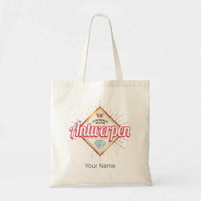 Antwerp Flanders Belgium Retro Vintage Souvenir Tote Bag (Front)