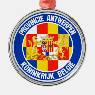 Antwerp Round Emblem Metal Ornament