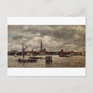 Antwerp, the Schelde by Eugene Boudin Postcard