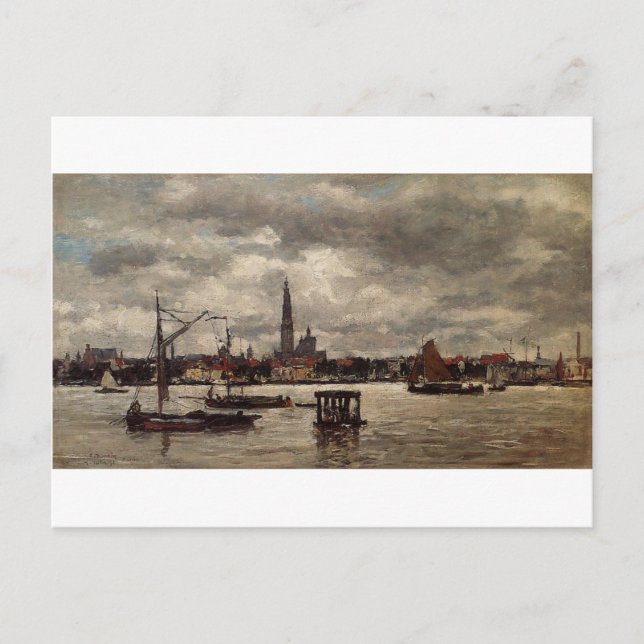 Antwerp, the Schelde by Eugene Boudin Postcard (Front)