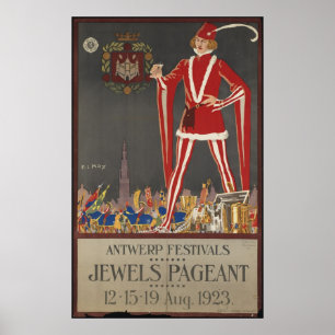 Antwerp Vintage Travel Poster Ad Retro Prints