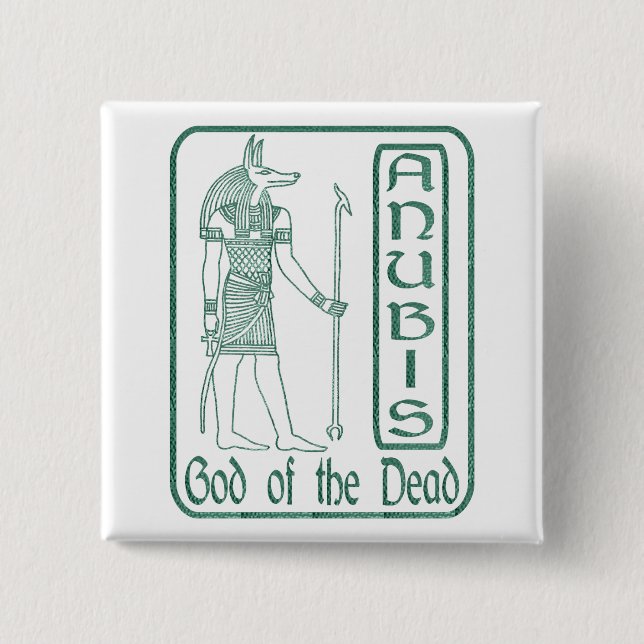 Anubis 2 Inch Square Button (Front)