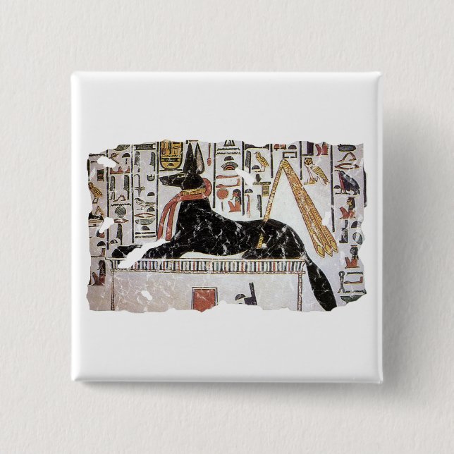 Anubis 2 Inch Square Button (Front)