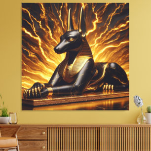 Anubis Ancient Egyptian God Afterlife Picture 11 Canvas Print