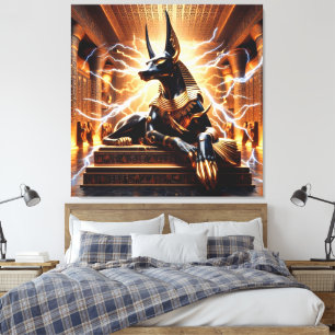 Anubis Ancient Egyptian God Afterlife Picture 3 Canvas Print
