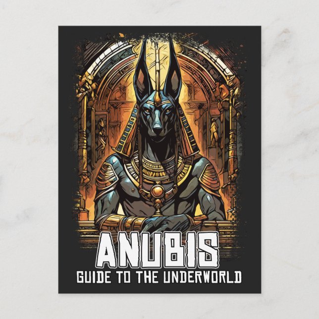 Anubis Ancient Egyptian GOD Guide to Underworld Postcard (Front)