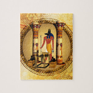 Anubis, ancient Egyptian god of the dead rituals Jigsaw Puzzle