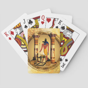 Anubis, ancient Egyptian god of the dead rituals Playing Cards