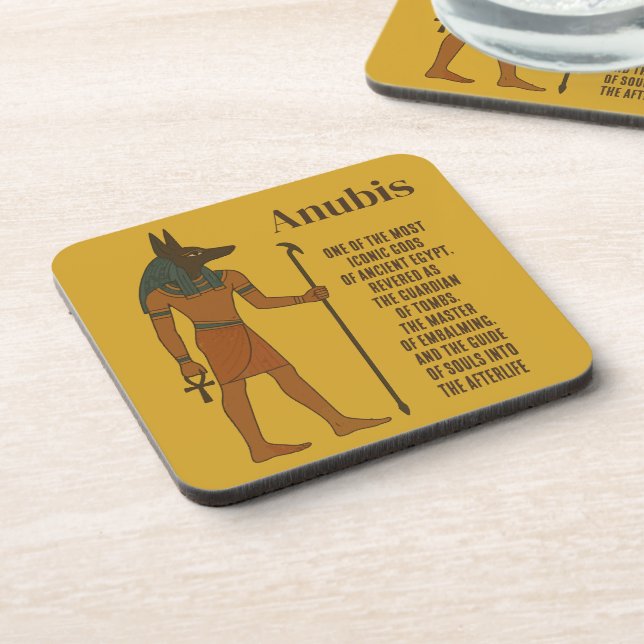 Anubis - Ancient Egyptian History Coaster (Left Side)