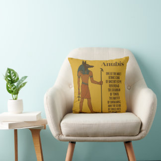 Anubis - Ancient Egyptian History Throw Pillow
