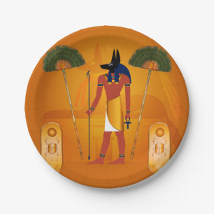 Anubis, ancient Egyptian Paper Plate