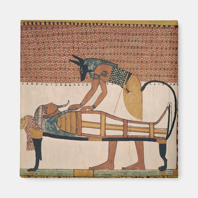 Anubis attends Sennedjem's Mummy Magnet (Front)