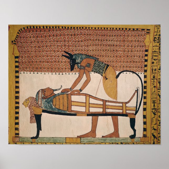 Anubis attends Sennedjem's Mummy Poster (Front)