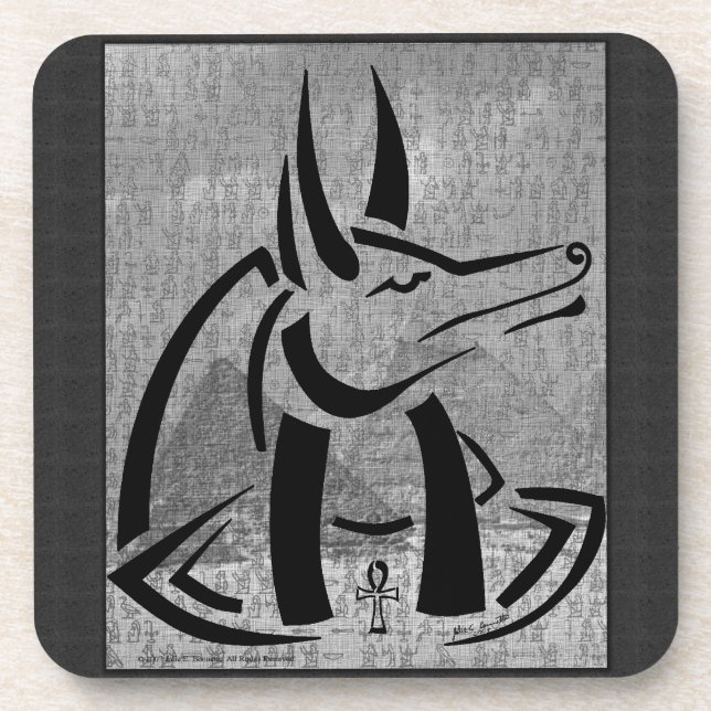 Anubis Cork Coaster (Front)