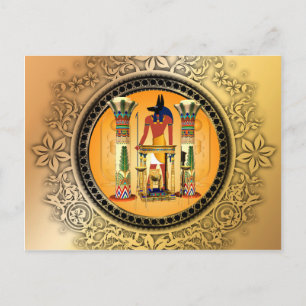 Anubis, egypt postcard