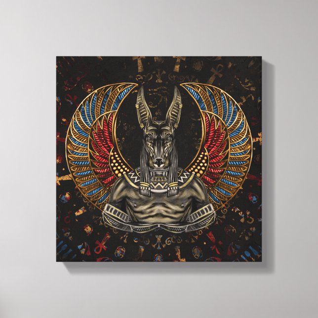Anubis - Egyptian God Canvas Print (Front)