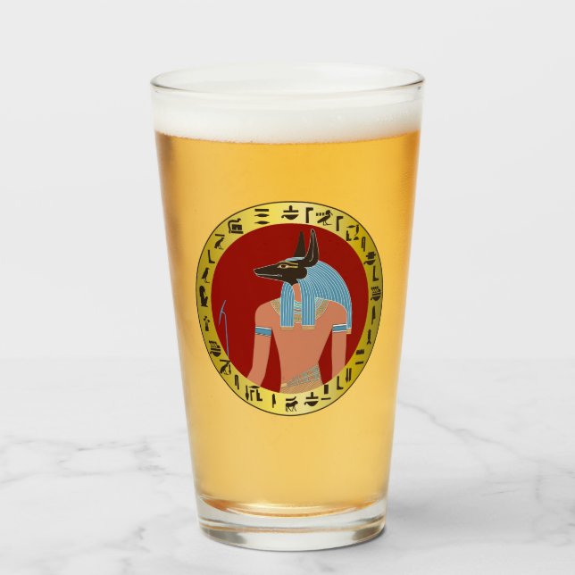 Anubis, Egyptian God Glass (Front Filled)