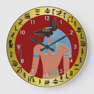 Anubis, Egyptian God Large Clock