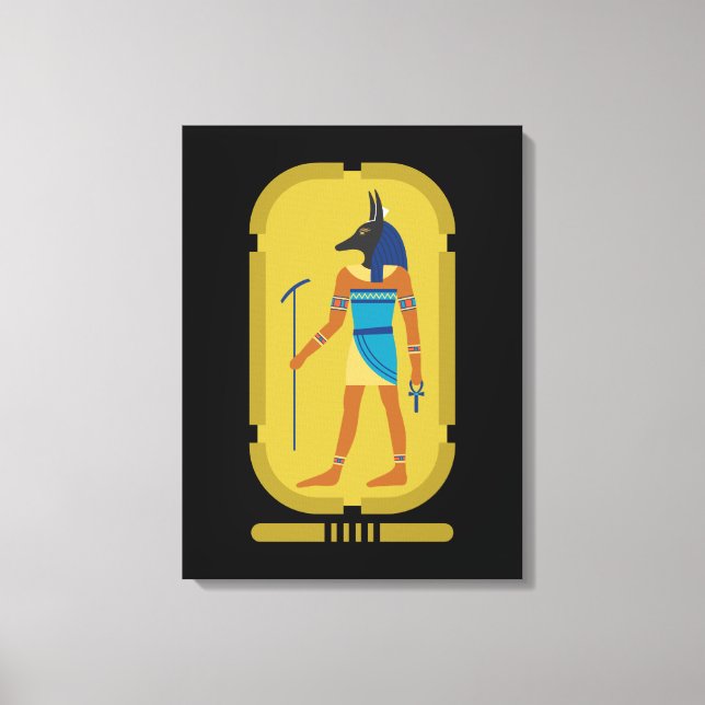 Anubis Egyptian God Of Mummification Canvas Print (Front)