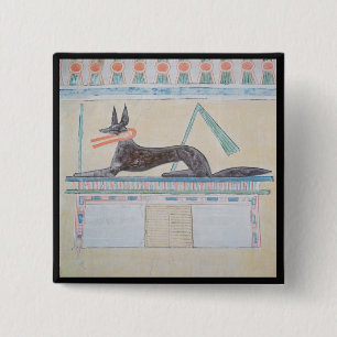 Anubis, Egyptian god of the dead 2 Inch Square Button