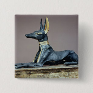 Anubis, Egyptian god of the dead from a chest 2 Inch Square Button