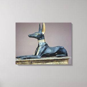 Anubis, Egyptian god of the dead from a chest Canvas Print