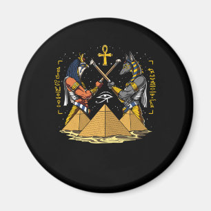 Anubis Egyptian God Ra Ankh Eye Of Horus Pyramids Magnet
