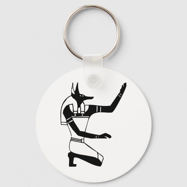 Anubis, Egyptian hieroglyph Keychain (Front)