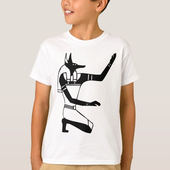Anubis, Egyptian hieroglyph T-Shirt (Front)