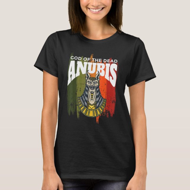 Anubis God of Dead Egypt Pharaoh Sphinx Egyptology T-Shirt (Front)