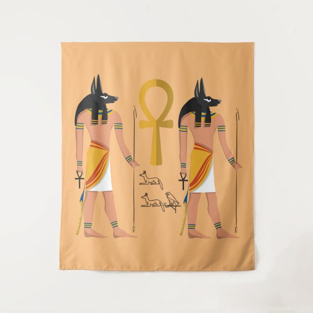 Anubis guardian of death tapestry (Front)